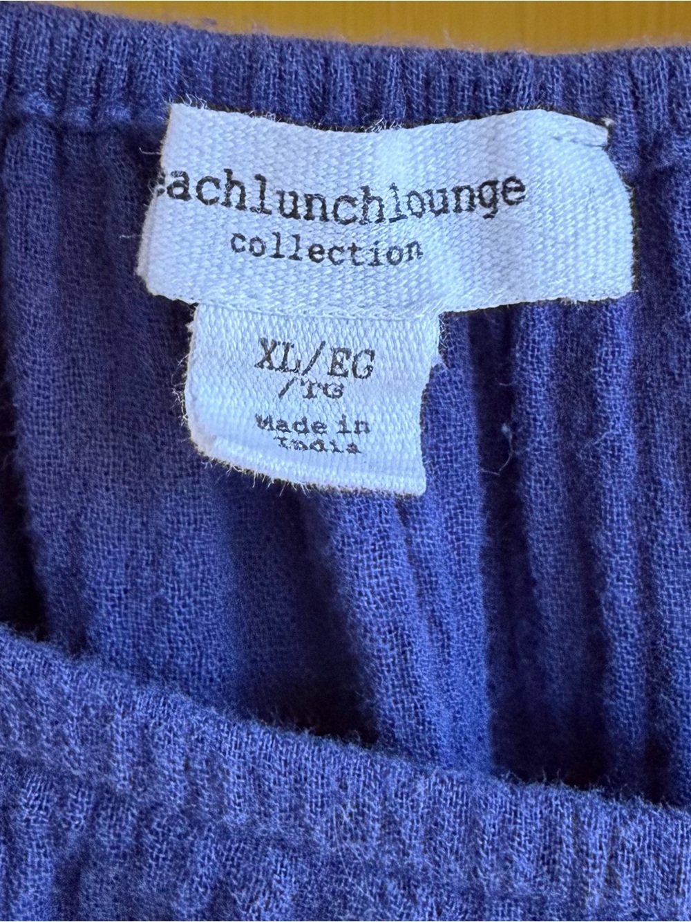 BeachLunchLounge Navy Cotton Gauze Tiered Mini Dress | Size XL - Picture 2 of 7